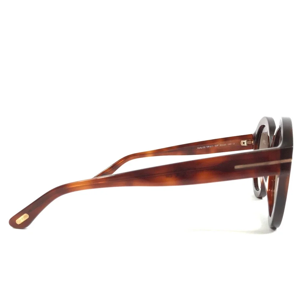 Tom Ford Sunglasses Kelly-02 TF611 53F Tortoise Frames w/ Brown Gradient Lenses